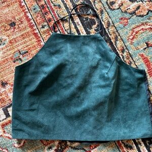 Cami NYC Dark Green Velvet Top